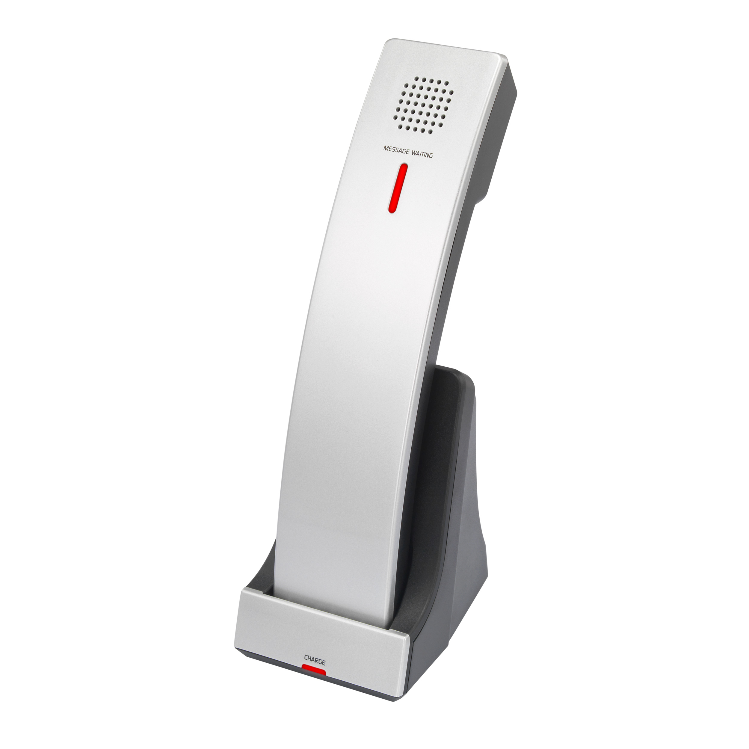 Image of 1-Line Contemporary SIP Cordless Accessory Handset with Charger | CTM-S2415HC Silver Black